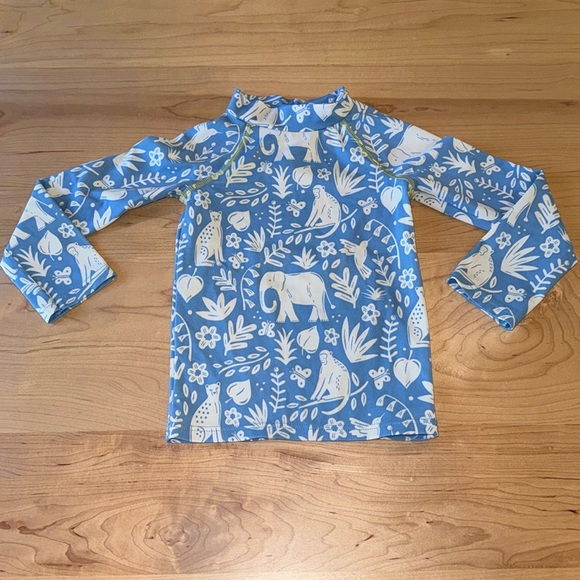 Baby Boden Other - Baby Boden Blue Jungle Print Rashguard in size 12-18 months 🌿 Baby Swim